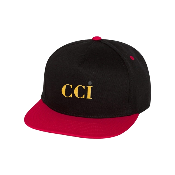 Yupoong 6007 Five Panel Flat Bill Cap - Yupoong 6007 Five Panel Flat Bill Cap - Image 1 of 8