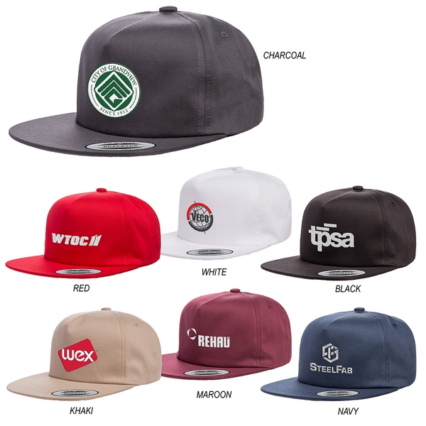 Yupoong 6502 Unstructured Five-Panel Snapback Cap - Yupoong 6502 Unstructured Five-Panel Snapback Cap - Image 0 of 7