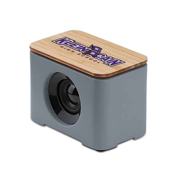 Tulum Eco-Friendly Cement & Bamboo Speaker/Wireless Charger - Tulum Eco-Friendly Cement & Bamboo Speaker/Wireless Charger - Image 1 of 1