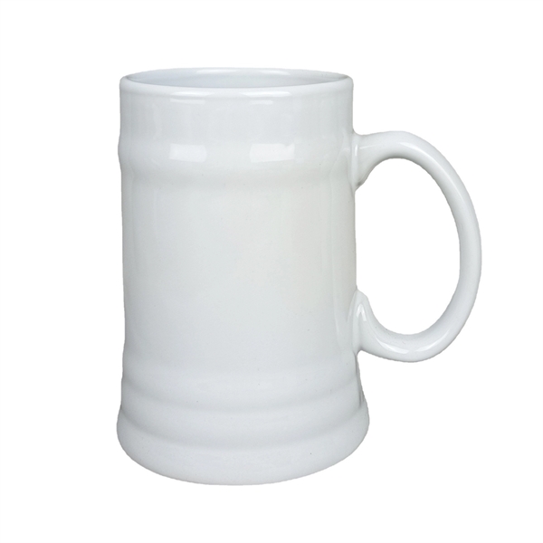 20 oz Beer Cup White Ceramic - 20 oz Beer Cup White Ceramic - Image 0 of 0