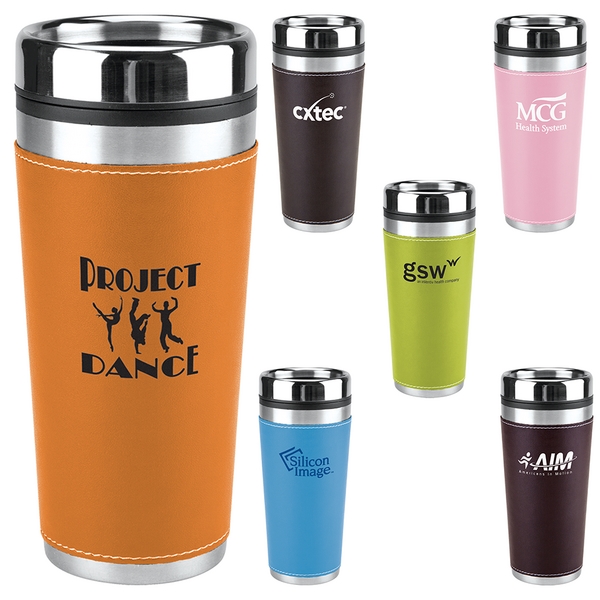 Leatherette Tumbler - 16 Oz. - Leatherette Tumbler - 16 Oz. - Image 0 of 2