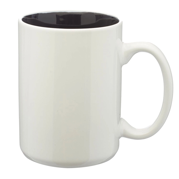 Glossy 15 oz. Two-Tone Ceramic Coffee Mugs - Glossy 15 oz. Two-Tone Ceramic Coffee Mugs - Image 5 of 5