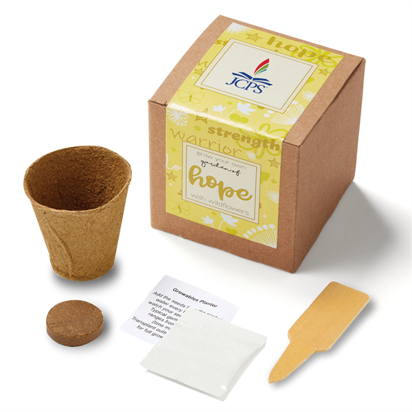 Yellow Garden of Hope Seed Planter Kit in Kraft Box - Yellow Garden of Hope Seed Planter Kit in Kraft Box - Image 0 of 1