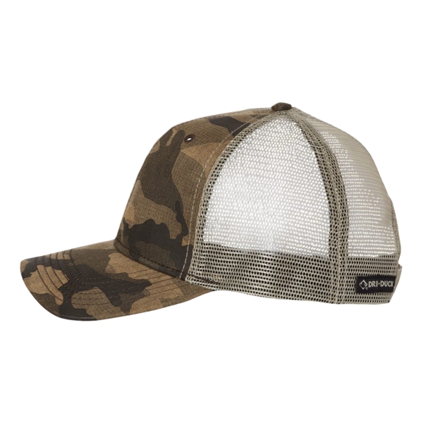 Custom Dri Duck Covert Trucker Cap Camo