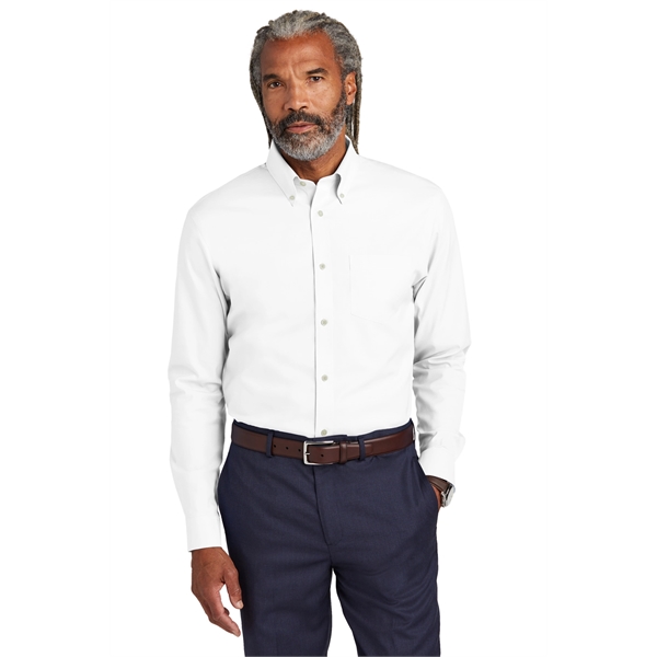 Brooks Brothers Wrinkle-Free Stretch Pinpoint Shirt - Brooks Brothers Wrinkle-Free Stretch Pinpoint Shirt - Image 18 of 19