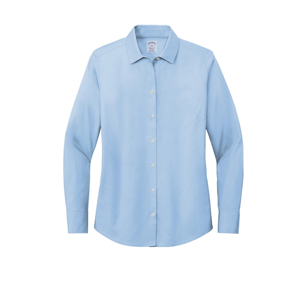 Brooks Brothers Women's Wrinkle-Free Stretch Pinpoint Shirt - Brooks Brothers Women's Wrinkle-Free Stretch Pinpoint Shirt - Image 17 of 19