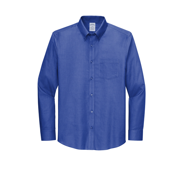 Brooks Brothers Wrinkle-Free Stretch Nailhead Shirt - Brooks Brothers Wrinkle-Free Stretch Nailhead Shirt - Image 21 of 29