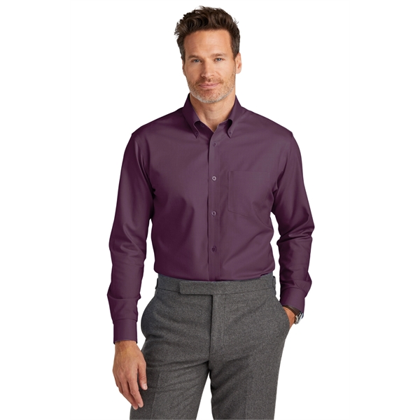 Brooks Brothers Wrinkle-Free Stretch Nailhead Shirt - Brooks Brothers Wrinkle-Free Stretch Nailhead Shirt - Image 24 of 29