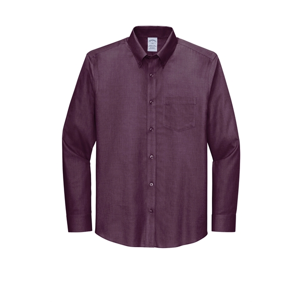 Brooks Brothers Wrinkle-Free Stretch Nailhead Shirt - Brooks Brothers Wrinkle-Free Stretch Nailhead Shirt - Image 25 of 29