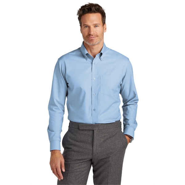 Brooks Brothers Wrinkle-Free Stretch Nailhead Shirt - Brooks Brothers Wrinkle-Free Stretch Nailhead Shirt - Image 26 of 29