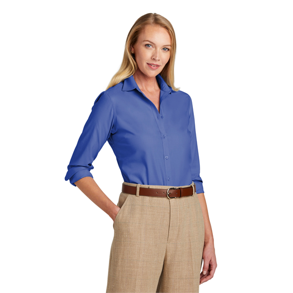 Brooks Brothers Women's Wrinkle-Free Stretch Nailhead Shirt - Brooks Brothers Women's Wrinkle-Free Stretch Nailhead Shirt - Image 20 of 29