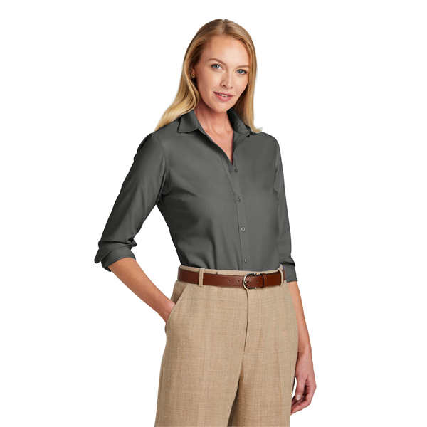 Brooks Brothers Women's Wrinkle-Free Stretch Nailhead Shirt - Brooks Brothers Women's Wrinkle-Free Stretch Nailhead Shirt - Image 22 of 29