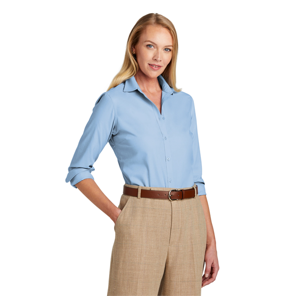 Brooks Brothers Women's Wrinkle-Free Stretch Nailhead Shirt - Brooks Brothers Women's Wrinkle-Free Stretch Nailhead Shirt - Image 26 of 29