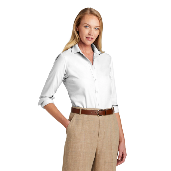 Brooks Brothers Women's Wrinkle-Free Stretch Nailhead Shirt - Brooks Brothers Women's Wrinkle-Free Stretch Nailhead Shirt - Image 28 of 29