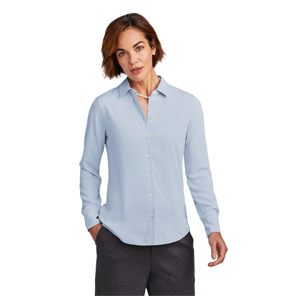 Brooks Brothers Women's Full-Button Satin Blouse - Brooks Brothers Women's Full-Button Satin Blouse - Image 14 of 19