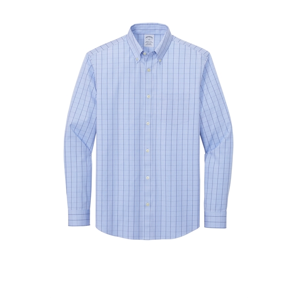 Brooks Brothers Wrinkle-Free Stretch Patterned Shirt - Brooks Brothers Wrinkle-Free Stretch Patterned Shirt - Image 7 of 9