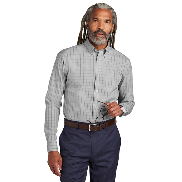 Brooks Brothers Wrinkle-Free Stretch Patterned Shirt - Brooks Brothers Wrinkle-Free Stretch Patterned Shirt - Image 8 of 9