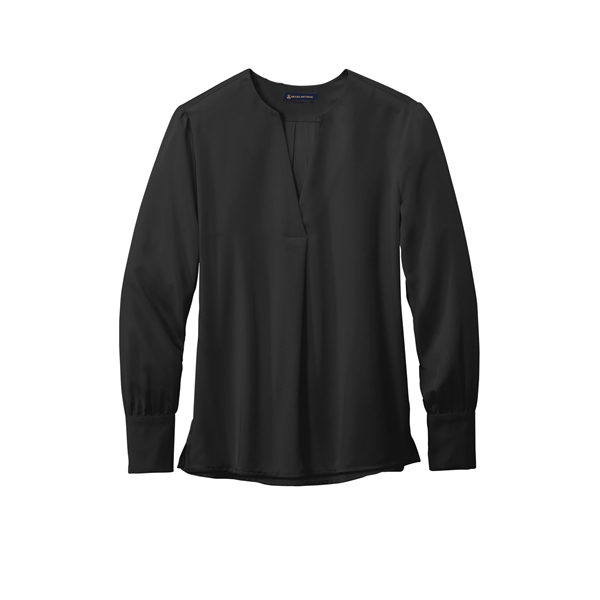 Brooks Brothers Women's Open-Neck Satin Blouse - Brooks Brothers Women's Open-Neck Satin Blouse - Image 13 of 19