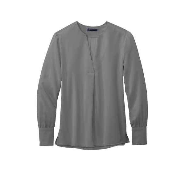 Brooks Brothers Women's Open-Neck Satin Blouse - Brooks Brothers Women's Open-Neck Satin Blouse - Image 19 of 19