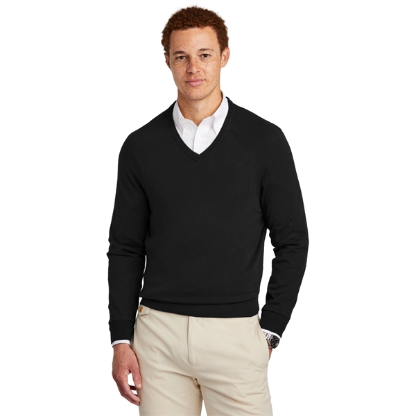 Brooks Brothers Cotton Stretch V-Neck Sweater - Brooks Brothers Cotton Stretch V-Neck Sweater - Image 0 of 14