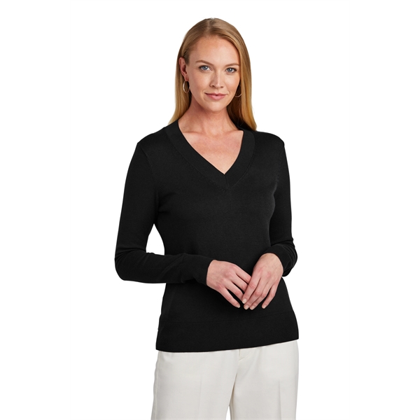 Brooks Brothers Women's Cotton Stretch V-Neck Sweater - Brooks Brothers Women's Cotton Stretch V-Neck Sweater - Image 0 of 19