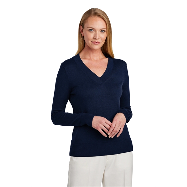 Brooks Brothers Women's Cotton Stretch V-Neck Sweater - Brooks Brothers Women's Cotton Stretch V-Neck Sweater - Image 16 of 19