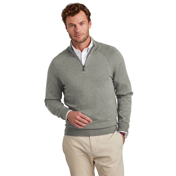 Brooks Brothers Cotton Stretch 1/4-Zip Sweater - Brooks Brothers Cotton Stretch 1/4-Zip Sweater - Image 16 of 19