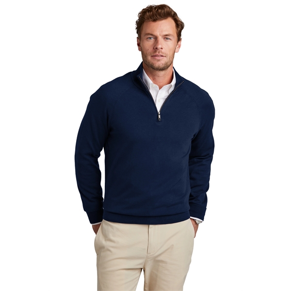 Brooks Brothers Cotton Stretch 1/4-Zip Sweater - Brooks Brothers Cotton Stretch 1/4-Zip Sweater - Image 18 of 19