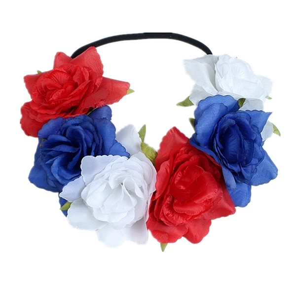 4th of July Halloween Holiday Party Flower Crown Headwear - 4th of July Halloween Holiday Party Flower Crown Headwear - Image 3 of 4