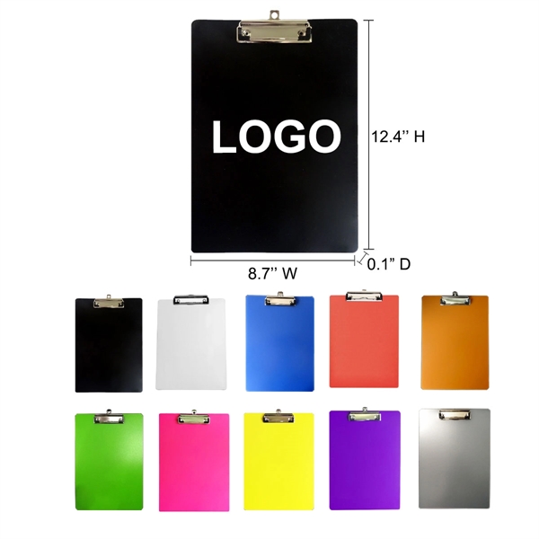 A4 Letter Size Plastic Clipboard - 10 Colors - A4 Letter Size Plastic Clipboard - 10 Colors - Image 0 of 1