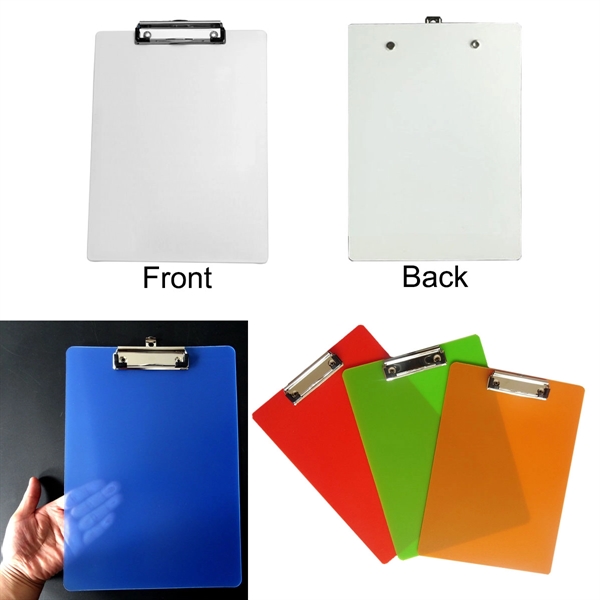 A4 Letter Size Plastic Clipboard - 10 Colors - A4 Letter Size Plastic Clipboard - 10 Colors - Image 1 of 1