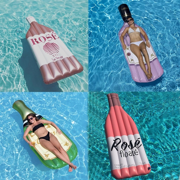 Custom PVC Bottle Shape Inflatable Pool Float - Custom PVC Bottle Shape Inflatable Pool Float - Image 0 of 9