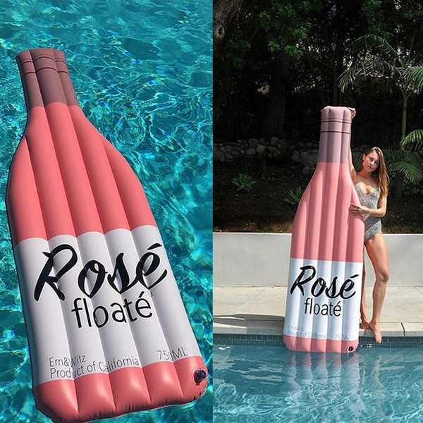 Custom PVC Bottle Shape Inflatable Pool Float - Custom PVC Bottle Shape Inflatable Pool Float - Image 1 of 9