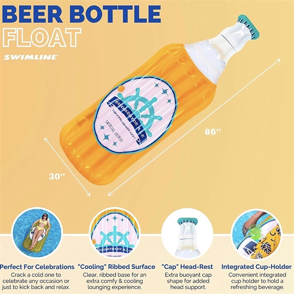 Custom PVC Bottle Shape Inflatable Pool Float - Custom PVC Bottle Shape Inflatable Pool Float - Image 5 of 9