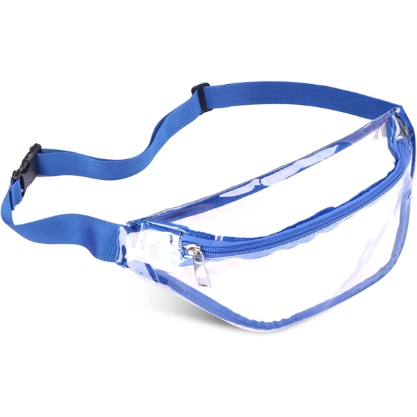 Waterproof Clear Stadium Fanny Pack w/ A Zipper Pockets - Waterproof Clear Stadium Fanny Pack w/ A Zipper Pockets - Image 3 of 12