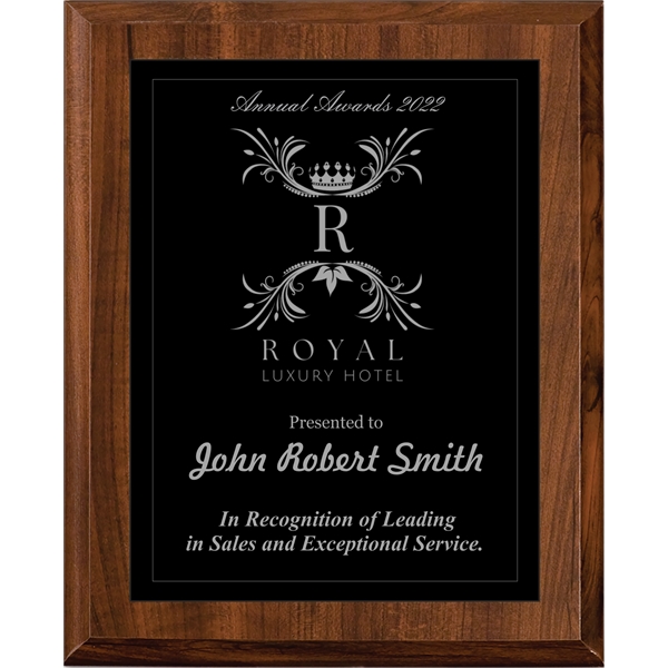 Cherry Finish Plaque w/ Single Engraved Plate - Cherry Finish Plaque w/ Single Engraved Plate - Image 7 of 13