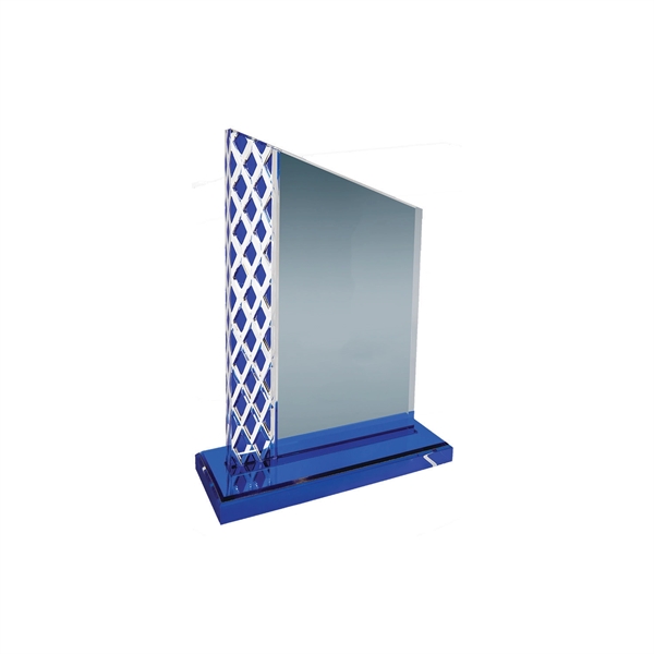 8" Blue Unite Diamond Ice Acrylic Award - 8" Blue Unite Diamond Ice Acrylic Award - Image 1 of 2