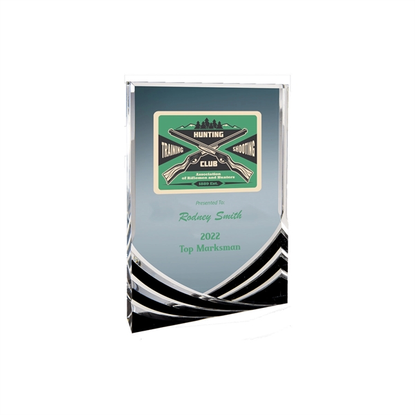 6" x 8" Black Rectangle Soaring Acrylic Award - 6" x 8" Black Rectangle Soaring Acrylic Award - Image 2 of 2