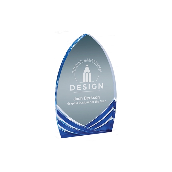 8" Blue Cathedral Soaring Acrylic Award - 8" Blue Cathedral Soaring Acrylic Award - Image 0 of 2