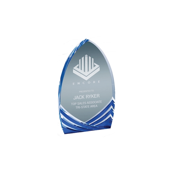 7" Blue Cathedral Soaring Acrylic Award - 7" Blue Cathedral Soaring Acrylic Award - Image 0 of 2