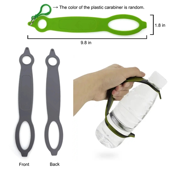 Silicone Water Bottle Handle w/ Plastic Carabiner - Silicone Water Bottle Handle w/ Plastic Carabiner - Image 1 of 2