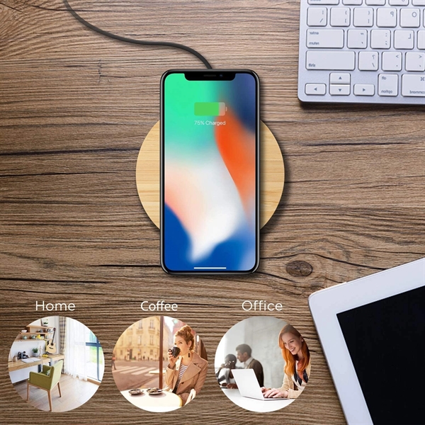 Bamboo Wireless Charger Pad - Bamboo Wireless Charger Pad - Image 2 of 4