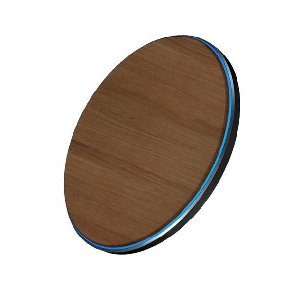 15W QI Certified Walnut Charging Pad - 15W QI Certified Walnut Charging Pad - Image 3 of 4