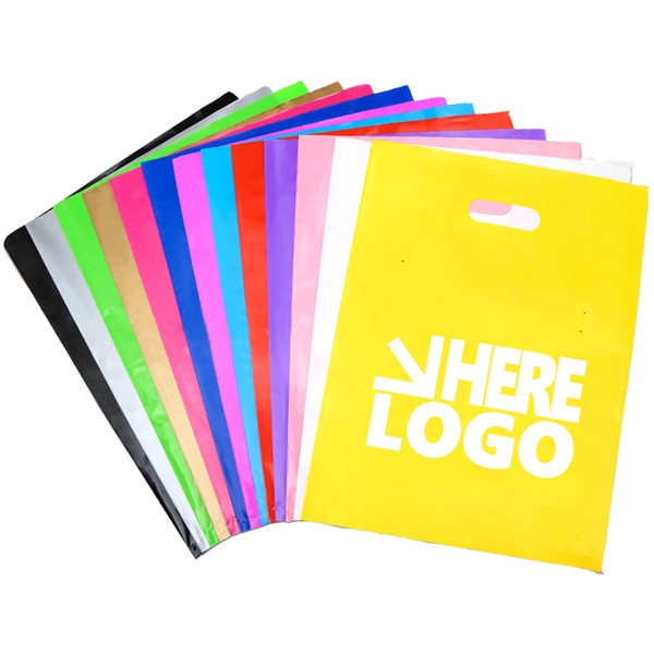 Die Cut PE Plastic Handle shopping Bag - Die Cut PE Plastic Handle shopping Bag - Image 0 of 0