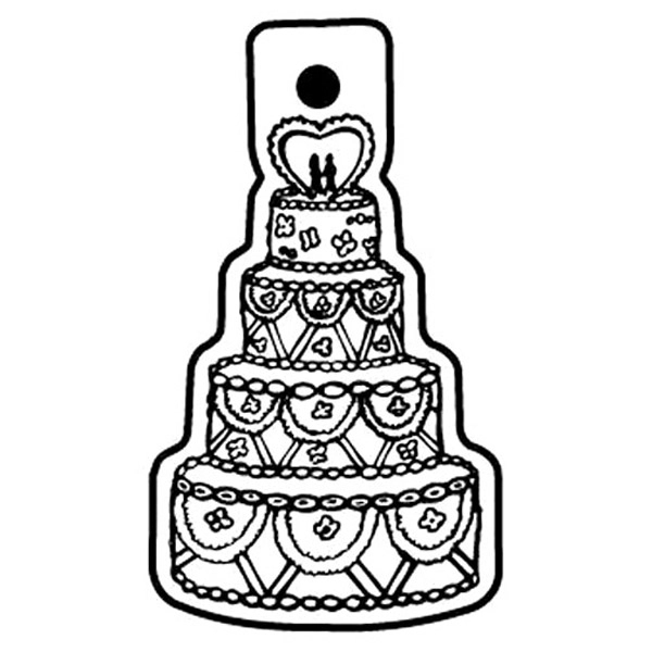 Key Tags - Soft Vinyl- Stock Shape Collection - Wedding Cake - Key Tags - Soft Vinyl- Stock Shape Collection - Wedding Cake - Image 0 of 18