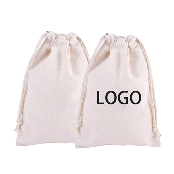 Custom Canvas Reusable Drawstring Storage Bag - Custom Canvas Reusable Drawstring Storage Bag - Image 0 of 1