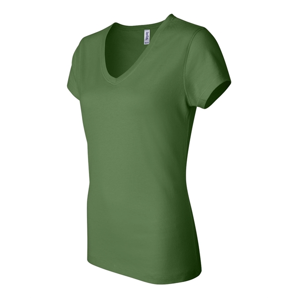 BELLA + CANVAS Women's Jersey V-Neck Tee - BELLA + CANVAS Women's Jersey V-Neck Tee - Image 15 of 42