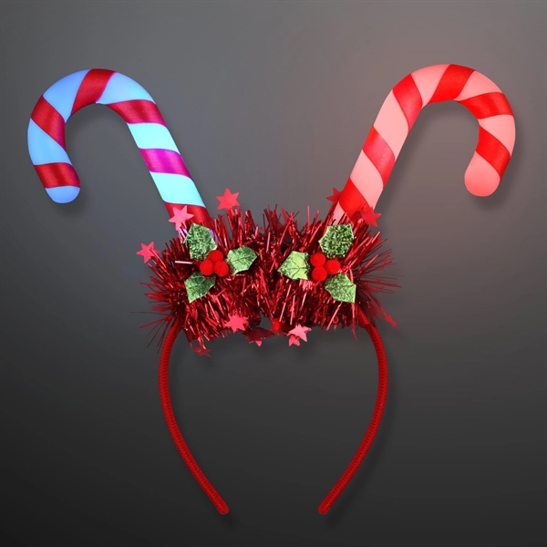 Blinky Candy Cane Headband - Blinky Candy Cane Headband - Image 0 of 1