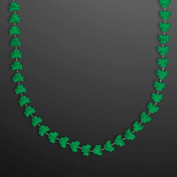Rounded Mini Shamrocks Bead Necklace (Non-Light Up) - Rounded Mini Shamrocks Bead Necklace (Non-Light Up) - Image 2 of 3