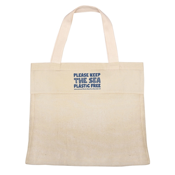 Reusable Cotton Mesh Tote Bag - Reusable Cotton Mesh Tote Bag - Image 0 of 0